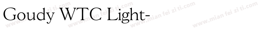 Goudy WTC Light字体转换